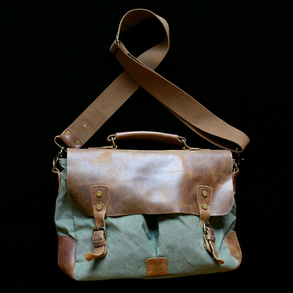Canvas Crossbody Messenger Bag